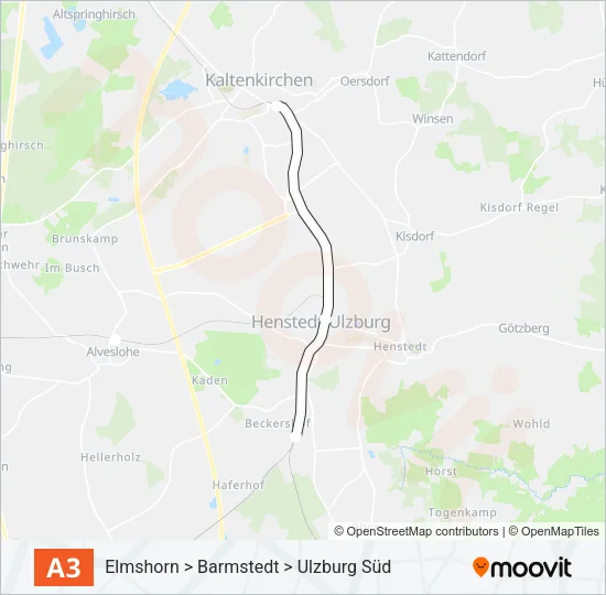 A3 Train Line Map