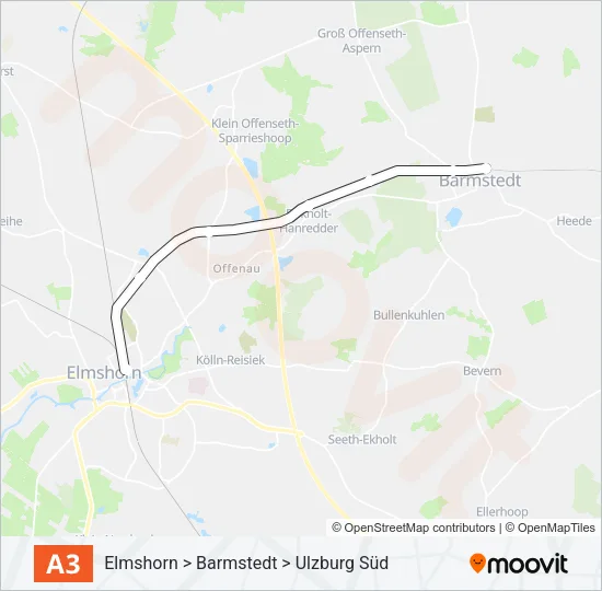 A3 Train Line Map
