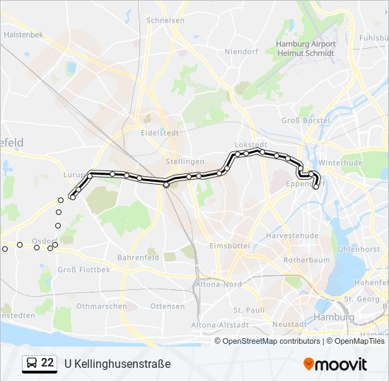 Buslinie 22 Karte