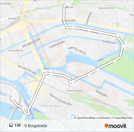 130 Bus Line Map