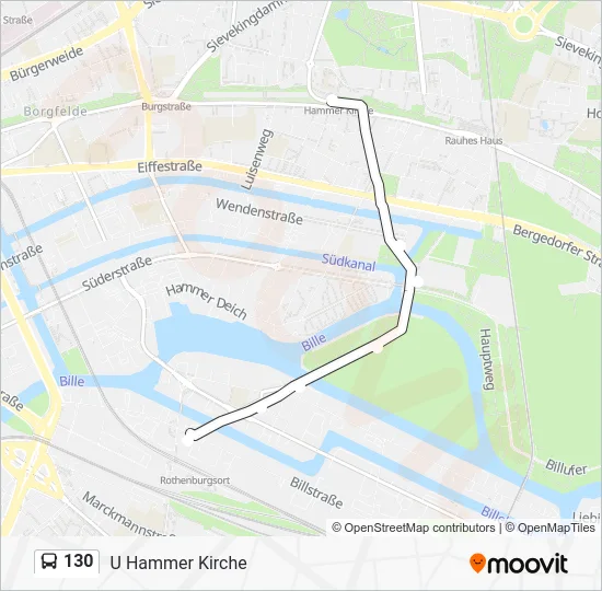 Автобус 130: карта маршрута