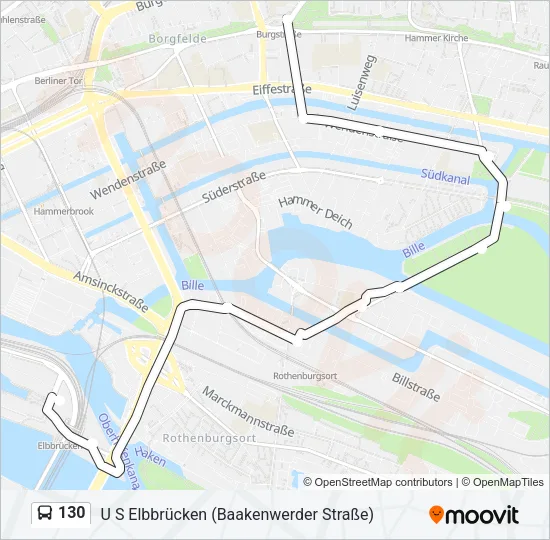 130 Bus Line Map