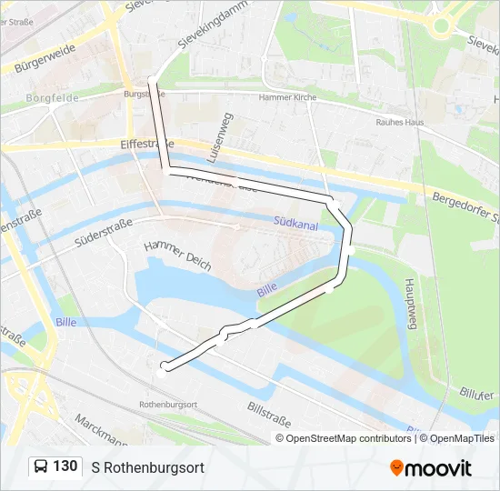 130 Bus Line Map
