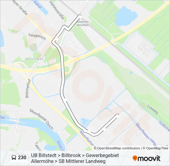 230 Bus Line Map