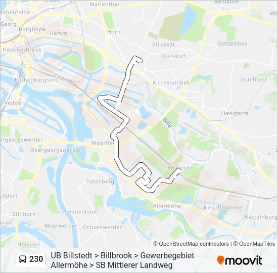 230 Bus Line Map