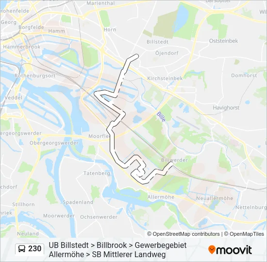 230 Bus Line Map