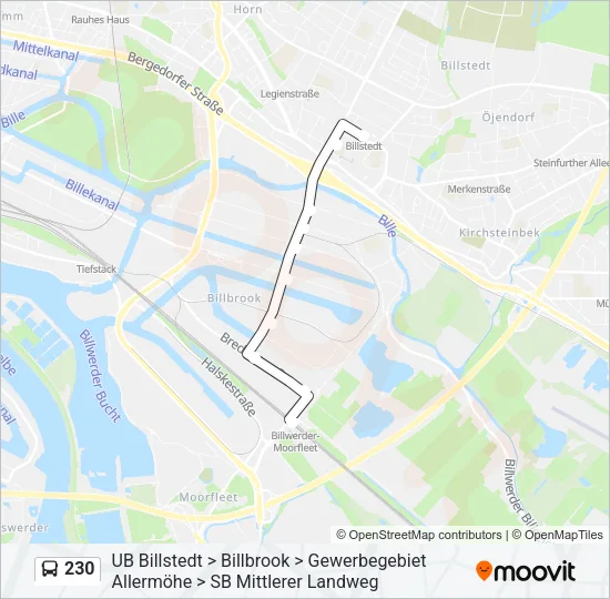 230 Bus Line Map
