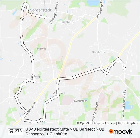 278 Bus Line Map
