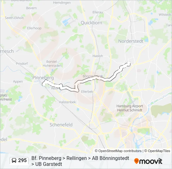 295 Bus Line Map