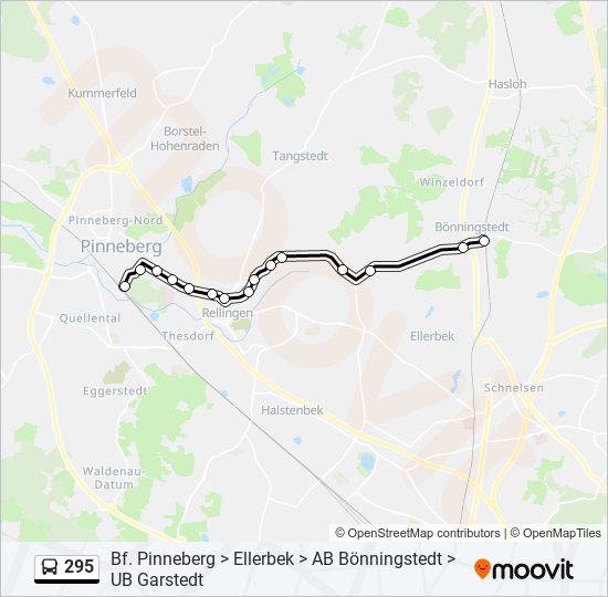 295 bus Line Map