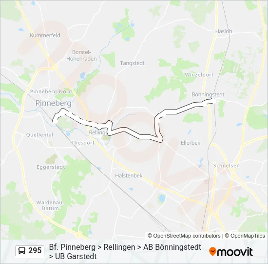 295 Bus Line Map