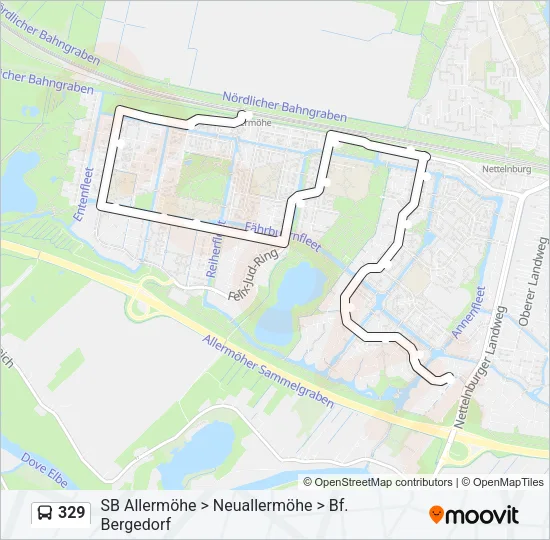329 Bus Line Map
