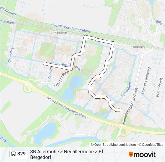 Автобус 329: карта маршрута