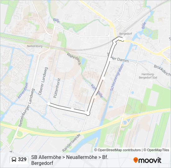 Автобус 329: карта маршрута