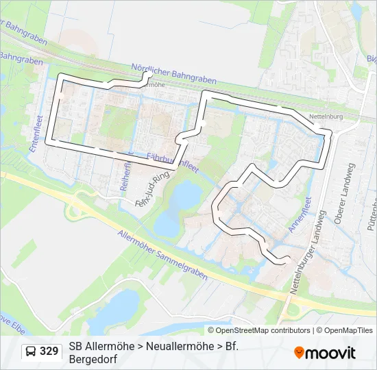 Автобус 329: карта маршрута