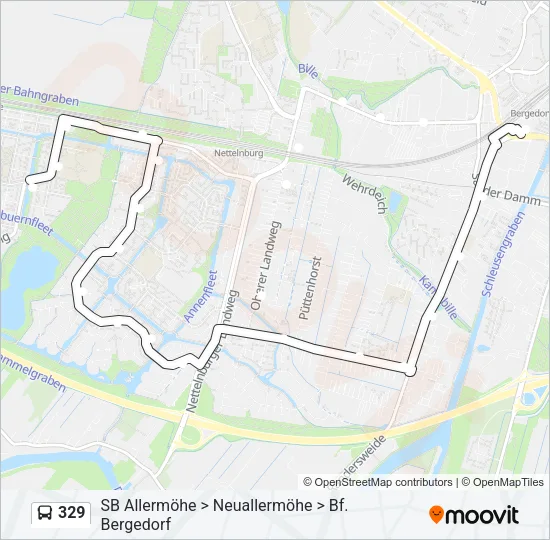 Автобус 329: карта маршрута