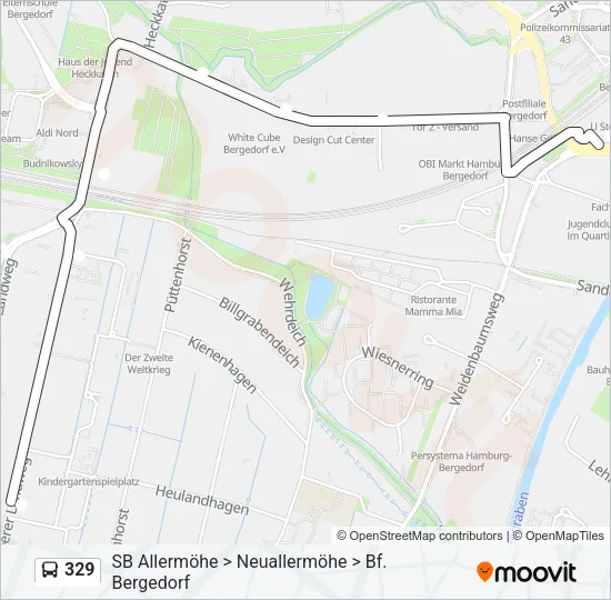 329 Bus Line Map