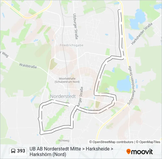 Автобус 393: карта маршрута