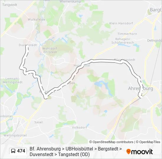 Автобус 474: карта маршрута