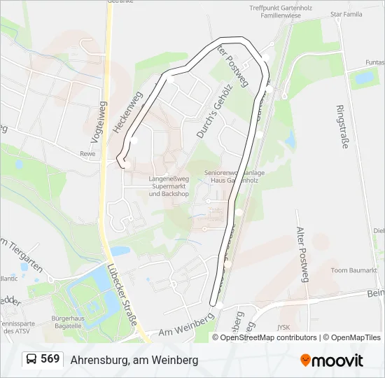 569 Bus Line Map