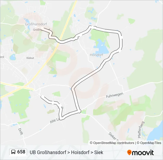 658 Bus Line Map