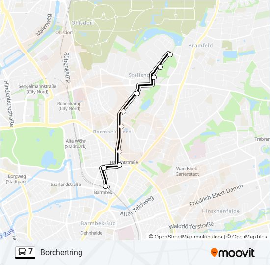 7 bus Line Map