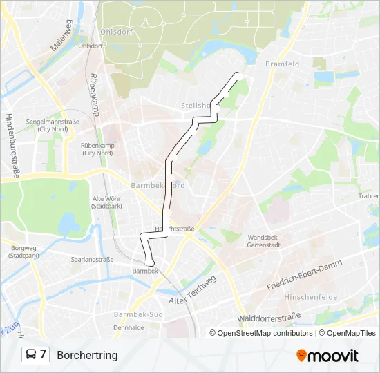 Автобус 7: карта маршрута