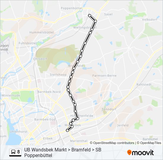 8 bus Line Map