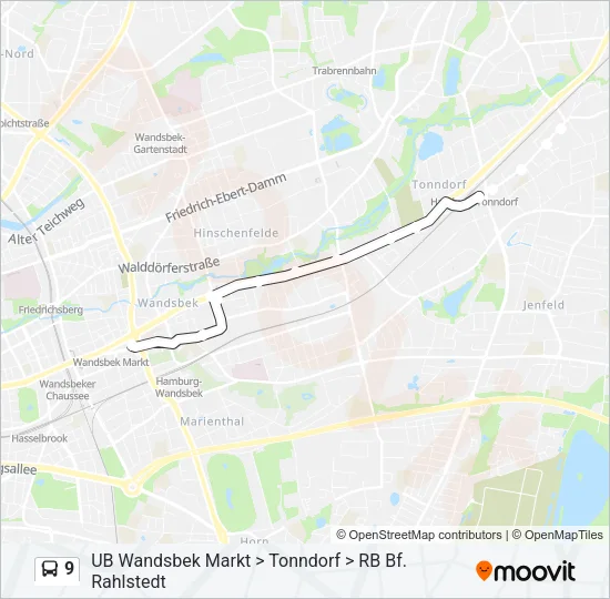 9 Bus Line Map