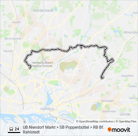 24 Route: Fahrpläne, Haltestellen & Karten - Bf. Rahlstedt (Aktualisiert)