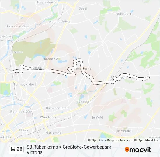 26 Bus Line Map