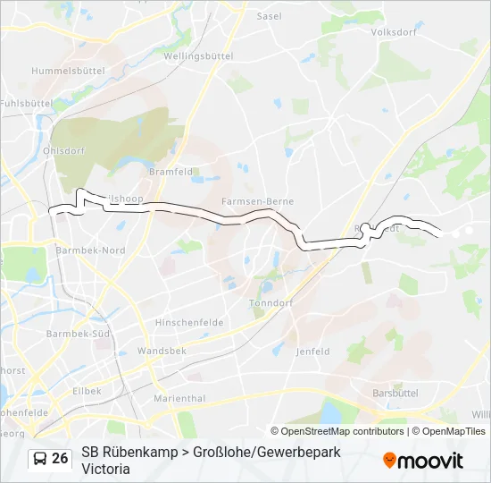 26 Bus Line Map