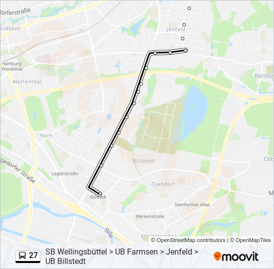 27 bus Line Map