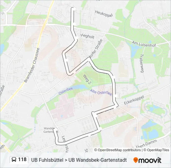118 Bus Line Map