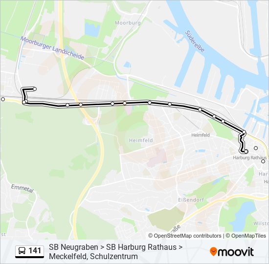 Buslinie 141 Karte