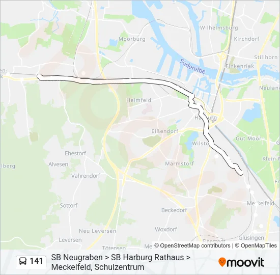 141 Bus Line Map