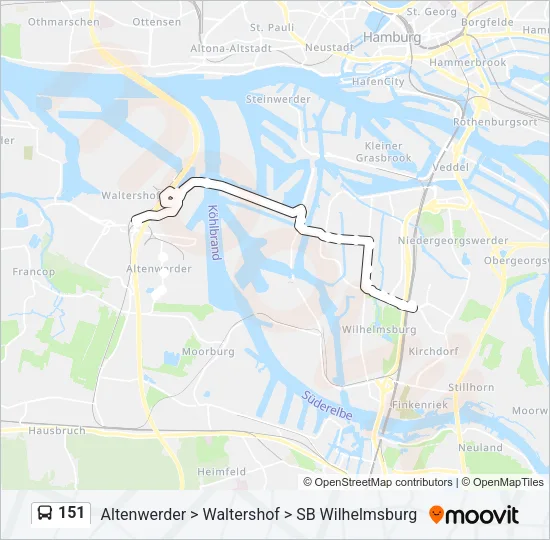 151 Bus Line Map