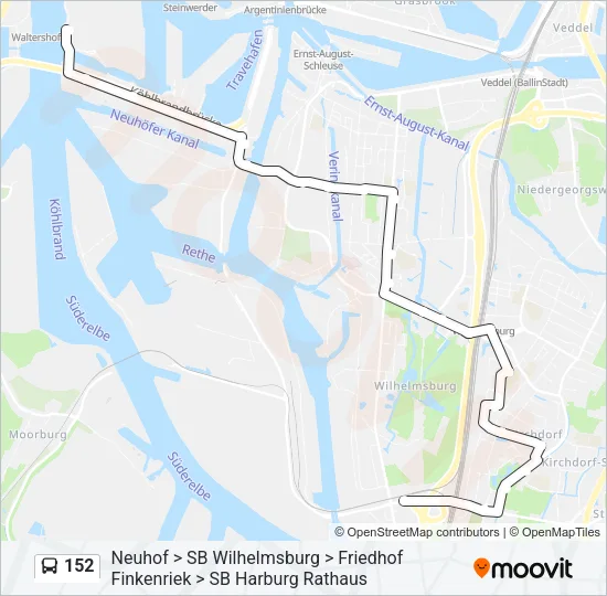 152 Bus Line Map