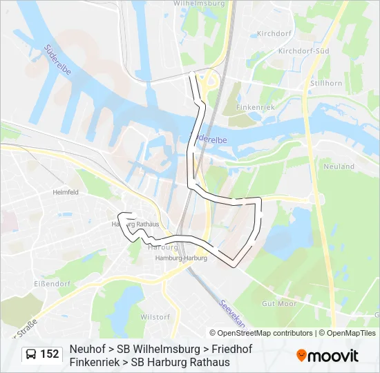 152 Bus Line Map