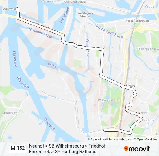 152 Bus Line Map