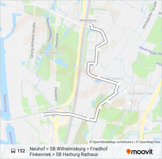 152 Bus Line Map