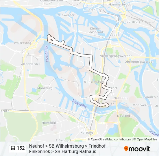 152 Bus Line Map