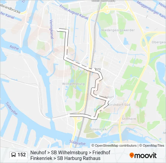 152 Bus Line Map
