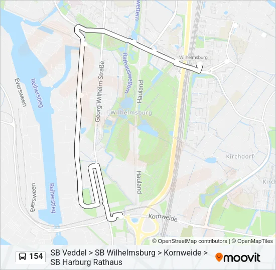 154 Bus Line Map