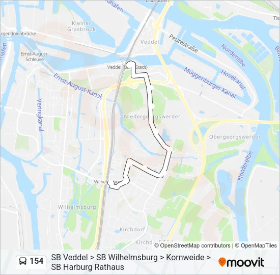 154 Bus Line Map