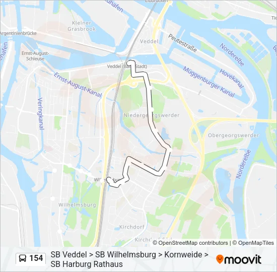 154 Bus Line Map