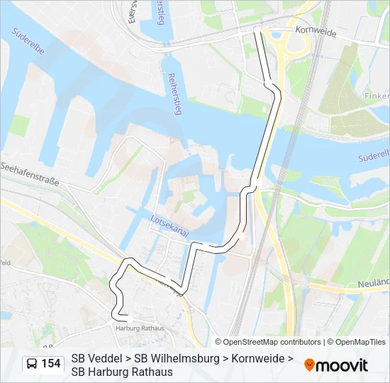 154 Bus Line Map