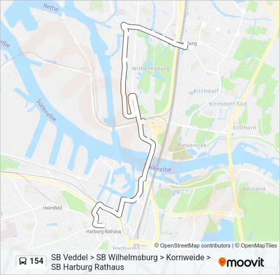 154 Bus Line Map