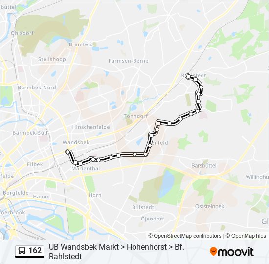 162 bus Line Map