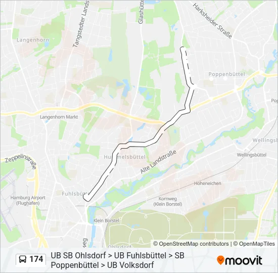 174 Bus Line Map